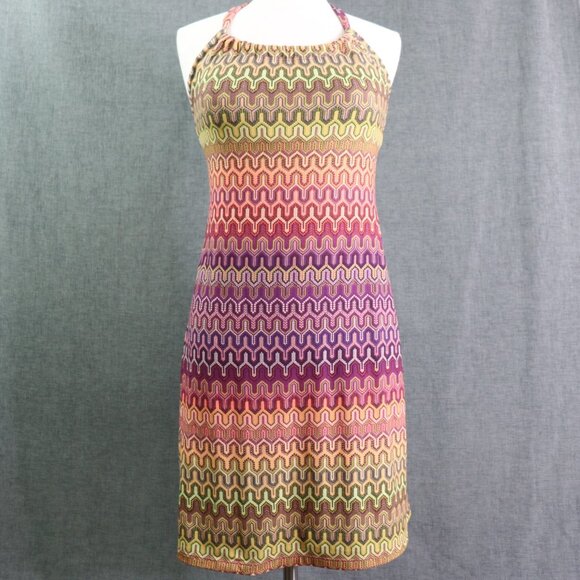 PrAna Multicolor Halter Knit Dress Women’s Small Sleeveless Outdoor Festival - Picture 4 of 16